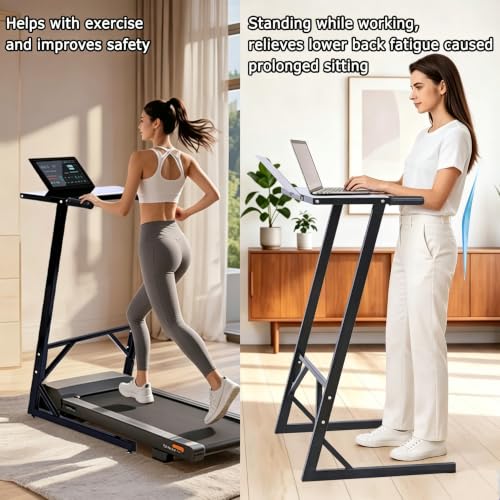 Black Walking Pad Handle Bar for 23.6-Inch Wide Treadmills, Safety & Support