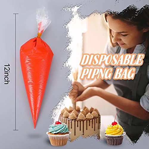 Disposable Piping Bags 12 Inch 300PCS Heavy Duty Frosting & Cake Decorating