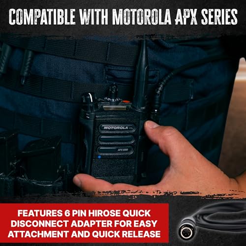 Lapel Microphone Headset for Motorola Two-Way Radios - Quick Disconnect