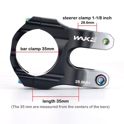 CYSKY 35mm MTB Stem 35mm Clamp Mountain Bike Stem for 35mm Handlebar Clamp 1-1/8 Steer Tube for Mountain, e-MTB, Downhill, Freeride, Gravel (Black & Titanium)