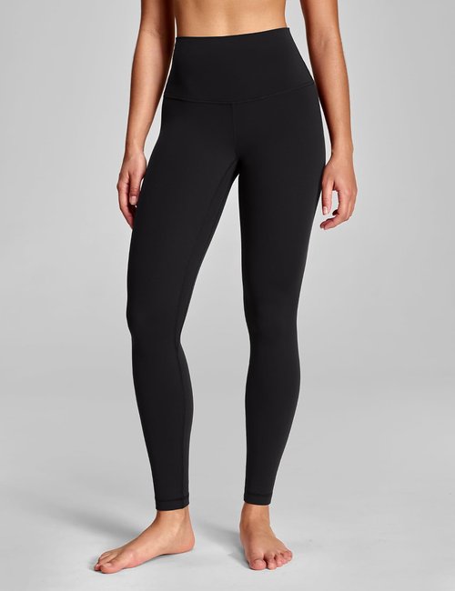 HeyNuts Yoga Pro Leggings for Women, Buttery Soft High Waisted Compression Workout Lounge Yoga Pants Full Length 28" Black M(8/10)