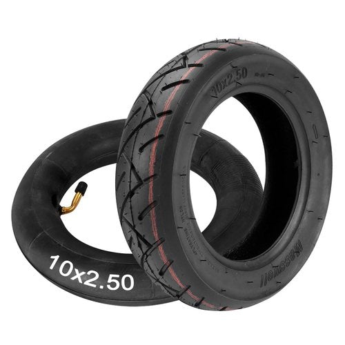 10x2.50 Tire + Inner Tube Set for 6” RIM 10" Scooter Wheels Electric Scooter Swagcycle Hover Board Smart Self Balancing Electric Scooters 36V 48V 400W 500W 800W Hub Motor
