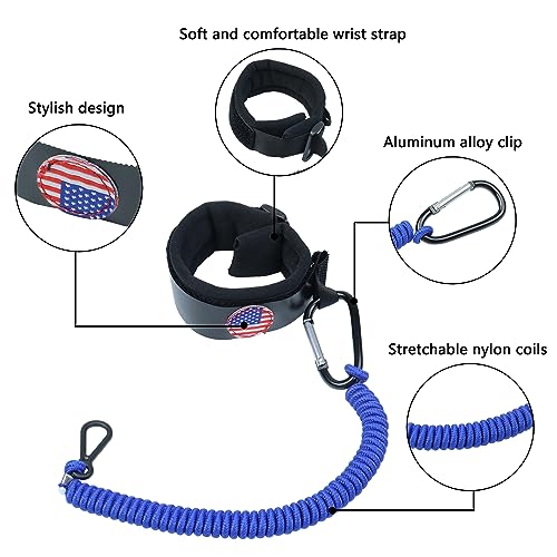 Boat Kill Switch Lanyards with Wrist Strap - Fit for Mercruiser - Black & Blue