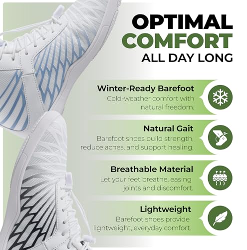Hike Footwear HF Winter Barefoot Boots - Wide Toe, Zero Drop, 9-9.5 Women / 7-7.5 Men Black