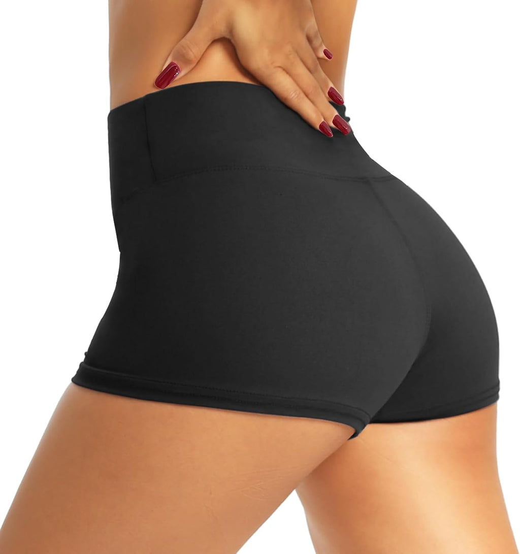 QGGQDD Biker Shorts for Women - High Waisted Tummy Control Spandex | 3"/5"/8" Sizes for Gym & Yoga
