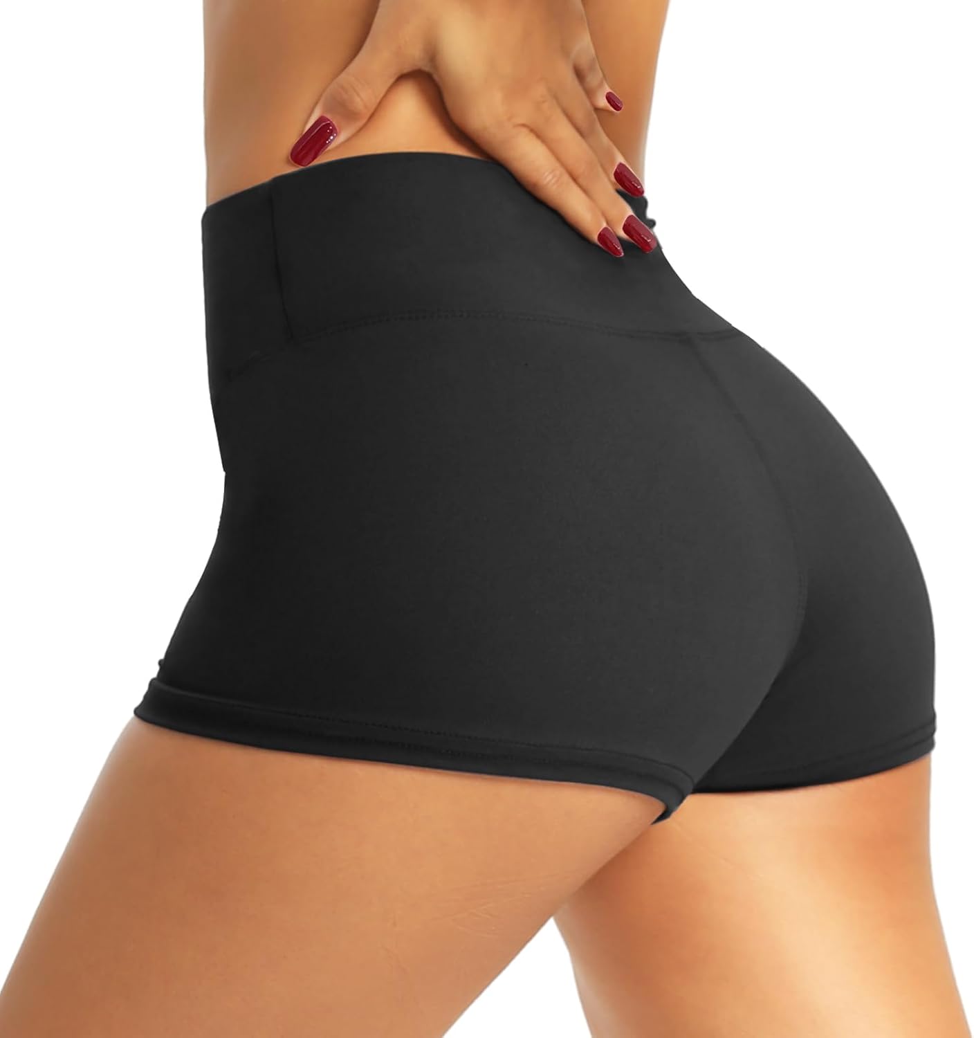 QGGQDD Biker Shorts for Women - High Waisted Tummy Control Spandex | 3"/5"/8" Sizes for Gym & Yoga