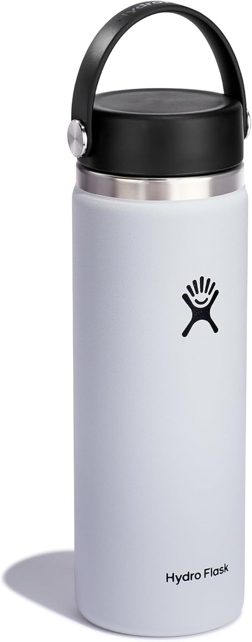Hydro Flask Water Bottle - Insulated Stainless Steel - Wide Mouth, Leakproof, 20 Oz Capacity