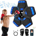LOLBOX Black Wall Mounted Bluetooth Music Boxing Machine with Gloves