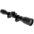 TRUGLO BUCKLINE Tactical Hunting Shooting Durable Waterproof Fogproof 1" Aluminum Tube Riflescope with 3/8" Rimfire Dovetail Mount Rings & Elastic Lens Covers Included, 4 x 32mm, Duplex Reticle