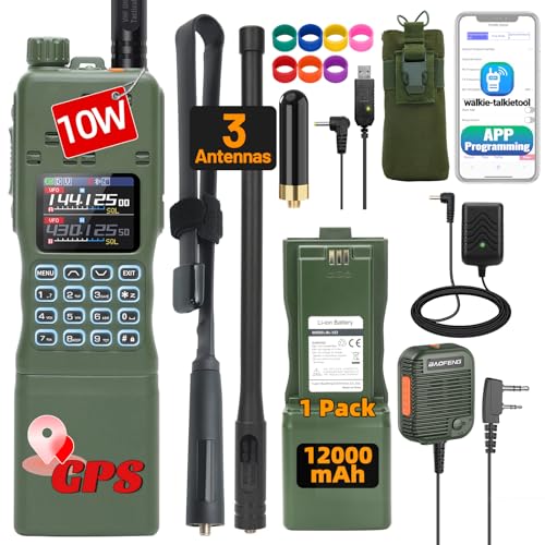 10W Handheld Ham Radio with GPS NOAA Weather Two-Way Radio Long Range Walkie Talkie