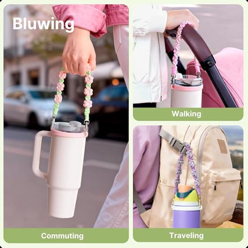 Daisy Colorful Water Bottle Handle Strap for Stanley, Owala & 12-40oz Bottles