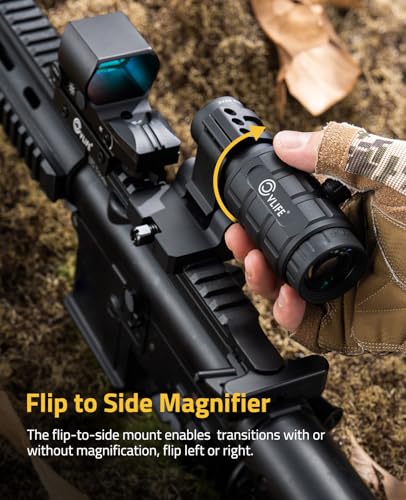 CVLIFE Black with 3X Magnifier Combo - 40mm Multi-Reticle, Absolute Co-Witness