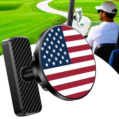GiantHope American Flag Magnetic Golf Cart Phone Holder - US Flag Golf Accessories for Men Dad - Variation of THIS listing