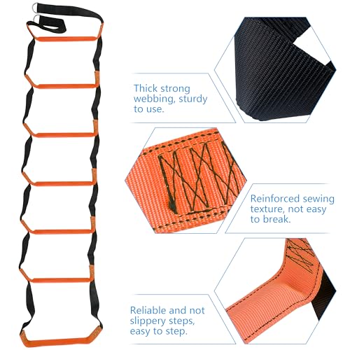 Itayak Boat Rope Ladder - 7 Step Foldable Assist Boarding Orange