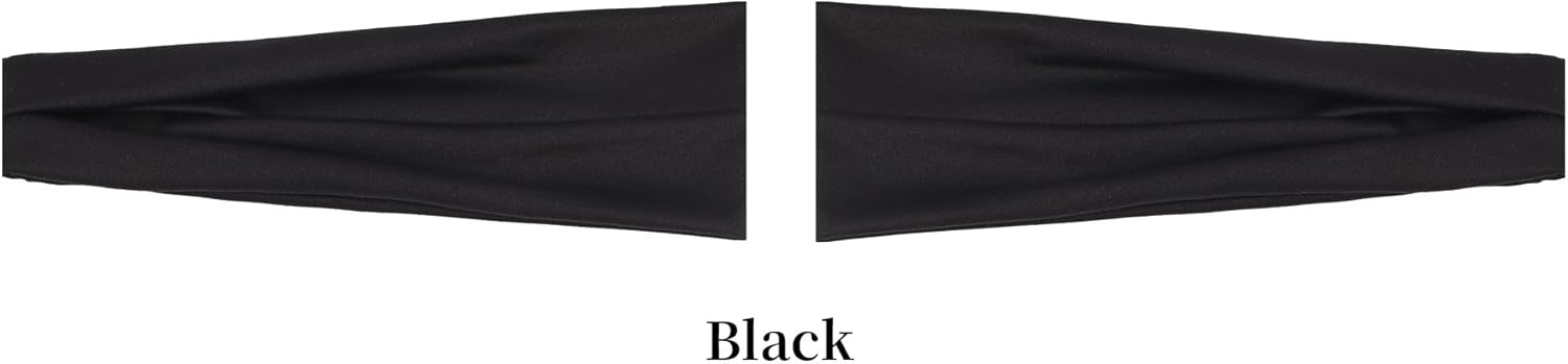 Skiennix Headbands for Women - 8 Pack Wide Elastic Non-Slip Sweatbands for Workouts & Daily Use