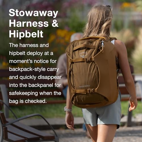 Carry-On Travel Backpack 46L with Compression & Padded Laptop Sleeve – Green
