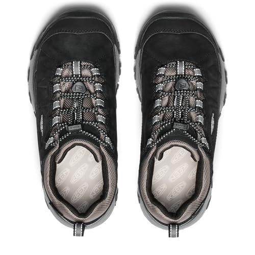 KEEN Kids Targhee 4 Waterproof Hiking Shoes Big Kid Black/Steel Grey Size 7