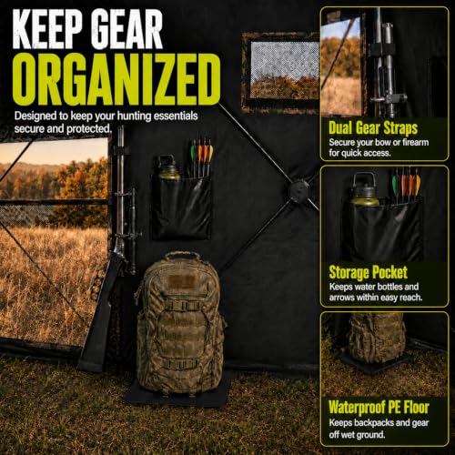 PZT Hunting Blind with 3 Shooting Heights & Built-in Storage for Deer Hunting