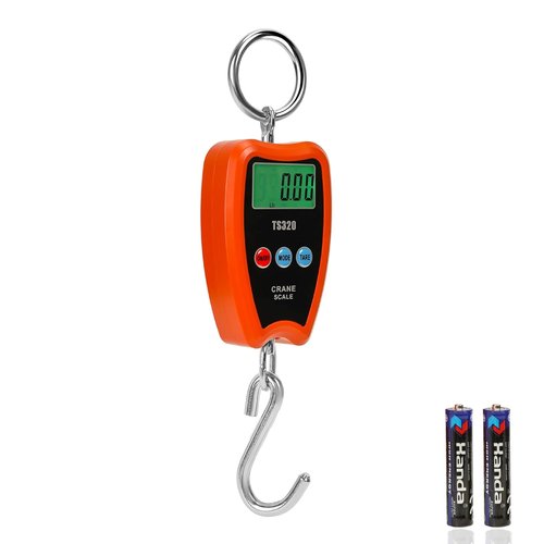 Digital Crane Scale by [Brand Name] - 300kg/660lbs Capacity | LED Handheld Mini Scale for Garage, Farm & Fishing