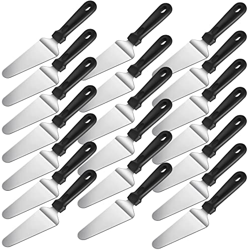 40 Pcs Pizza Spatula Pie Server Set Stainless Steel with Plastic Handle Triangular Shovel for Desserts and Pies - Variation 40