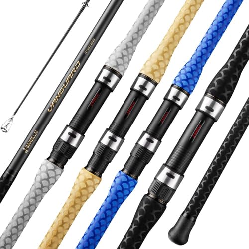 J-BARZILLAI 14ft Yellow Ultra-Light Carbon Spinning Surf Fishing Rod - Saltwater