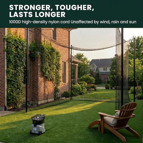 Hittop 10x25ft Golf Practice Net Hitting Net for Sports Training, Indoor & Outdoor Use