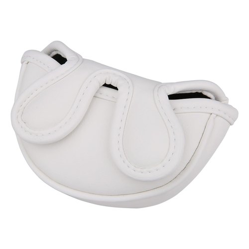 OGECLF 1pc Golf Club Mid/Small Mallet Putter Head Cover for Center Shaft Putters Center Shaft Mid Mallet Cover with Magnetic Closure (White)