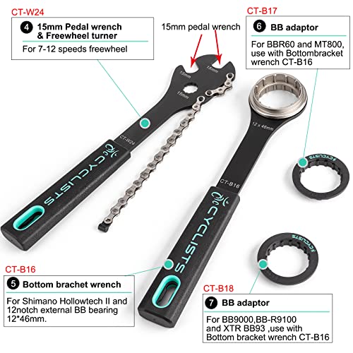 Cyclists 27-Piece Bike Tool Kit for Bicycle Maintenance & Repairs
