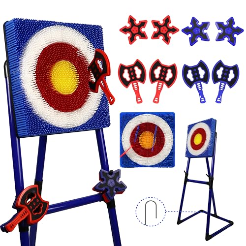 BunnyBoo Axe Throwing Game for Backyard Kids & Adults - Blue
