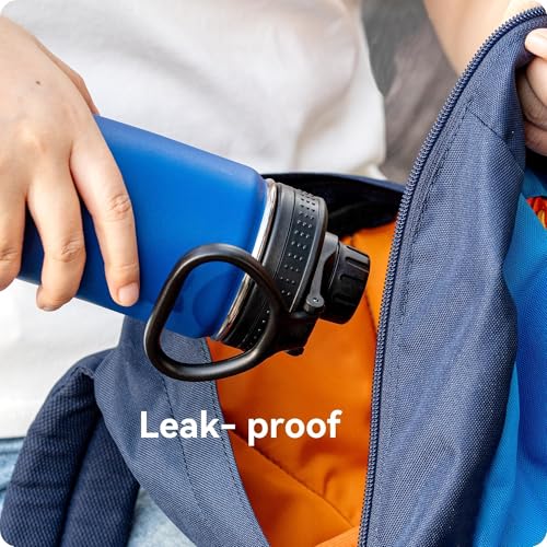 Prurex Spout Lid Replacement for Thermoflask, Takeya, Simple Modern, IRON °FLASK - Wide Mouth 12/16/18/22/32/40/64oz Water Bottles | BPA-Free Leakproof Sport Cap with Handle (2.28" Diameter 2 pack)