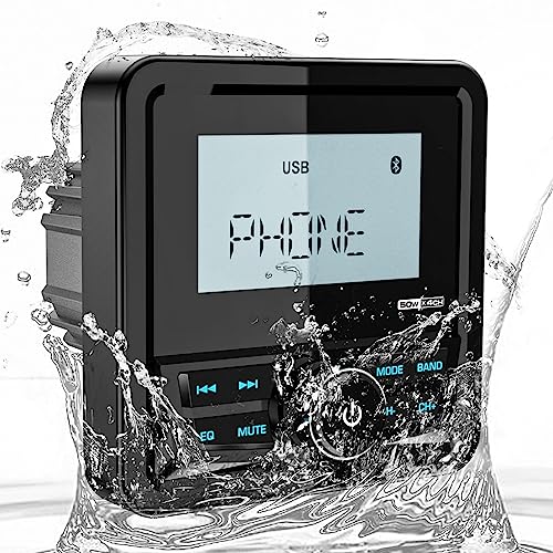 VOXXBASS Waterproof Marine Bluetooth Stereo Receiver for Boat & UTV