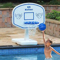 White Pool Basketball Hoop 34x34x42.2 Inches Water-Filled Base Kids & Adults