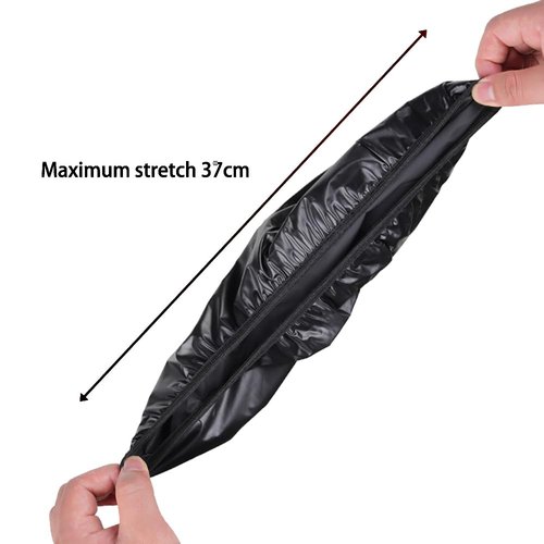 MEETOOT Waterproof Bicycle Seat Rain Cover Waterproof Bicycle Saddle Cover with Elastic Bicycle Seat Rain Cover 3 Piece Bicycle Seat Cover PVC Waterproof Bicycle Saddle Cover Black