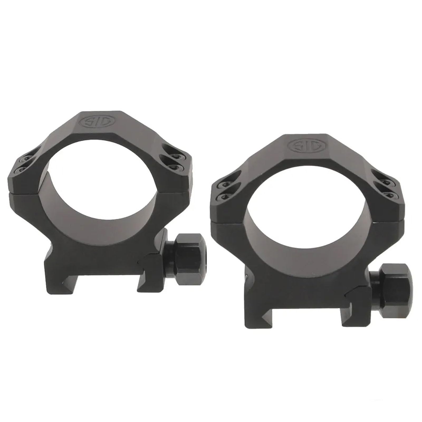 Sig Sauer Alpha1 1 Inch Tactical Hunting Shooting Durable Aluminum Powder Coated Mounting Scope Rings, High 1.12"