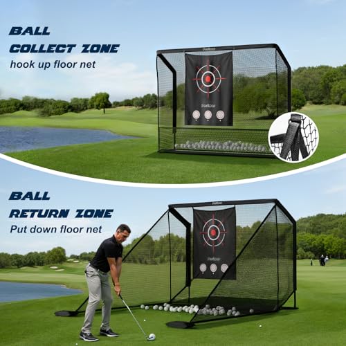 Persimar Green 10x7FT Golf Practice Net for Hitting, Driving & Chipping