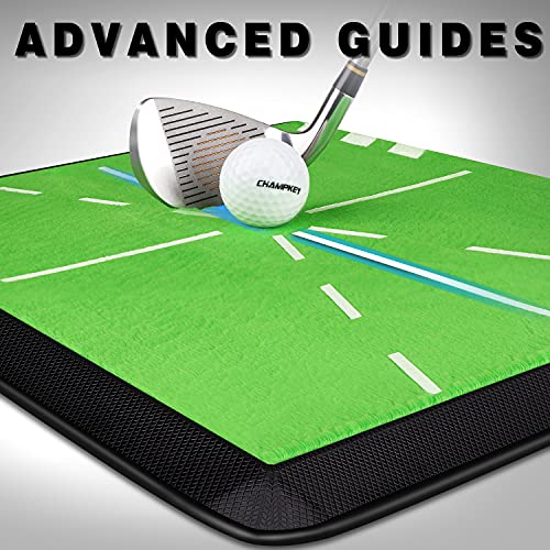 Premium Impact Golf Mat with Swing Path Trace & Shock Absorption