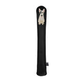 PU Leather Alignment Stick Headcover Golf Club Head Covers(Black,Bull Terrier)
