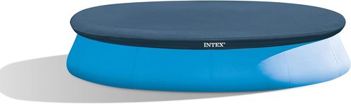 INTEX 28022E Pool Cover - Durable Fit for 12ft Round Easy Set Pools | Includes Drain Holes & Rope Tie