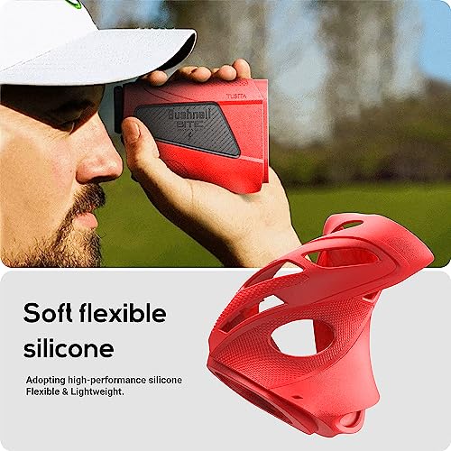 TUSITA Silicone Golf Rangefinder Case Compatible with Bushnell Tour V6 Shift - Red