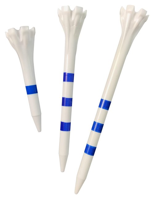 Champ 86503 Zarma Flytee My Hite 3-1/4" Combo Pack White with Blue Stripes Golf Tees