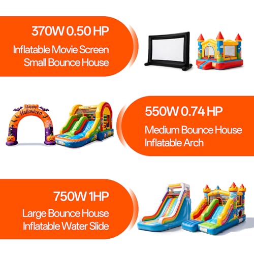 LZLXXLZL 750W Inflatable Air Blower for Bounce Houses Water Slides