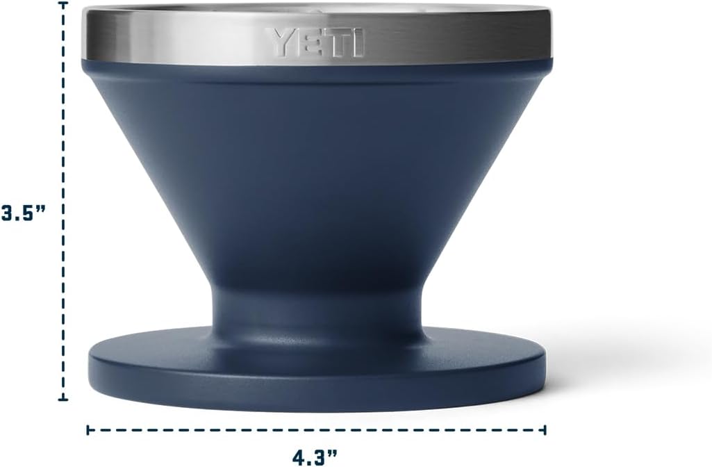 YETI Pour Over Coffee Maker | Perfect Coffee Extraction Anywhere | Stainless Steel, Fits V60 Filter, Black