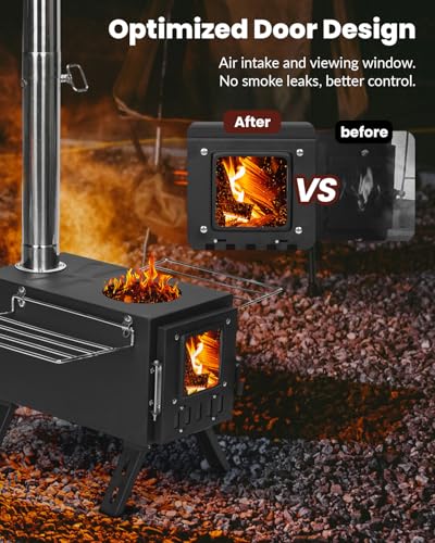 High Airtight Wood Stove for Camping Tent Outdoor Camping Equipment