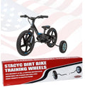 Stacyc 12e & 16e Wheel Set for Tots Electric Balance Bikes - Adjustable Off-Road Training Wheels - Black