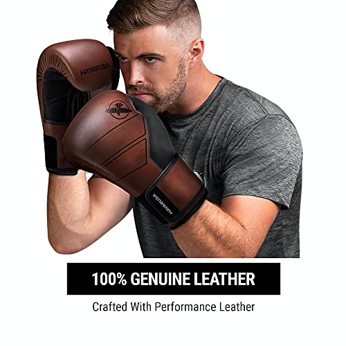 Hayabusa S4 Leather Boxing Gloves - 16 oz Brown Training Gloves