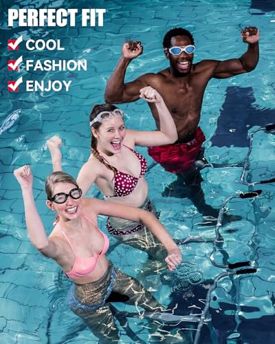 Aegend No-Leak Anti-Fog Swim Goggles for Adults & Kids - Clear Variation