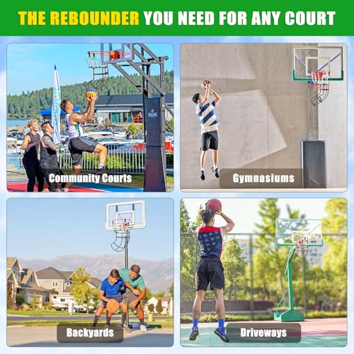 KingDolly Black 360° Swivel Basketball Return System with 3 Buckles - Training Aid