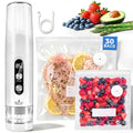 Handheld Food Vacuum Sealer with 30 Reusable Bags – Portable & Rechargeable