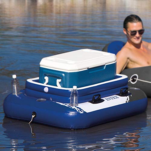 Inflatable Beverage Cooler Float with Lid - Mega Chill II 72 Can Capacity - Variation 1