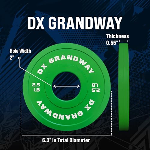 DX Grandway 17.5LB Combo Rubber Bumper Plates - Support Olympic Weightlifting